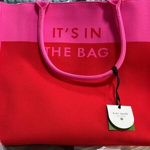 Kate Spade Vibrant Pink and Red Tote